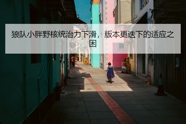 狼队小胖野核统治力下滑，版本更迭下的适应之困